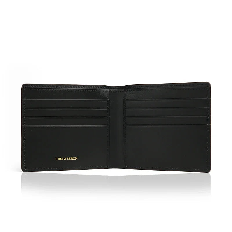 Men Wallet - Top Grain Crocodile Pattern Calfskin from Italy (RFID Blocking)