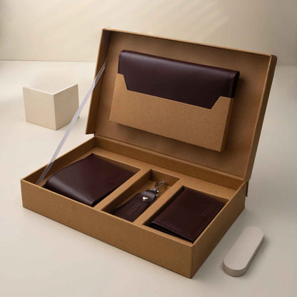Deluxe 4-in-1 Premium Leather Gift Set