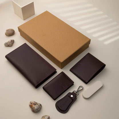 Deluxe 4-in-1 Premium Leather Gift Set