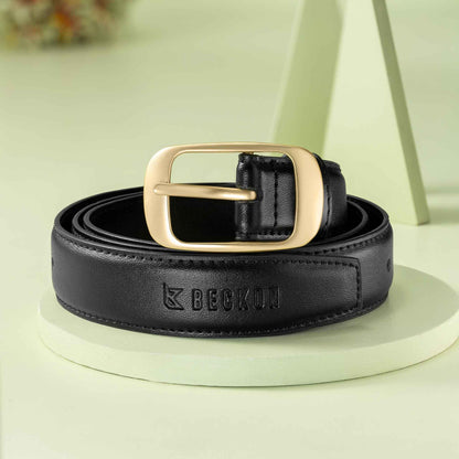 Elite Black Buckle belt for women