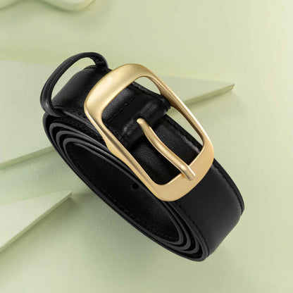Elite Black Buckle belt for women