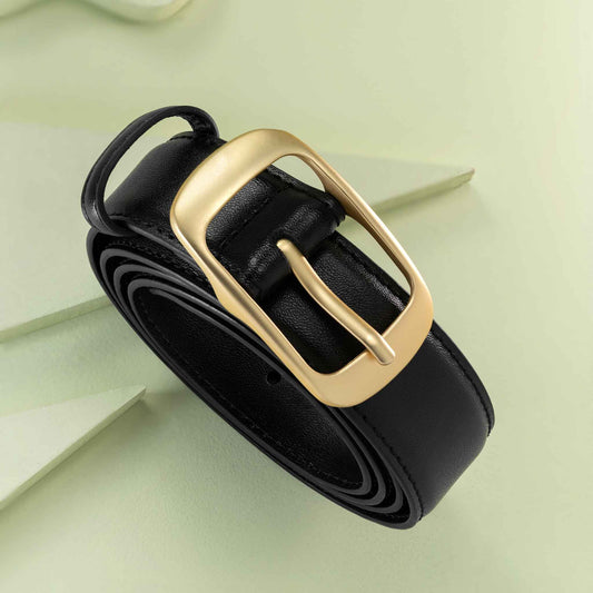 Elite Black Buckle belt for women