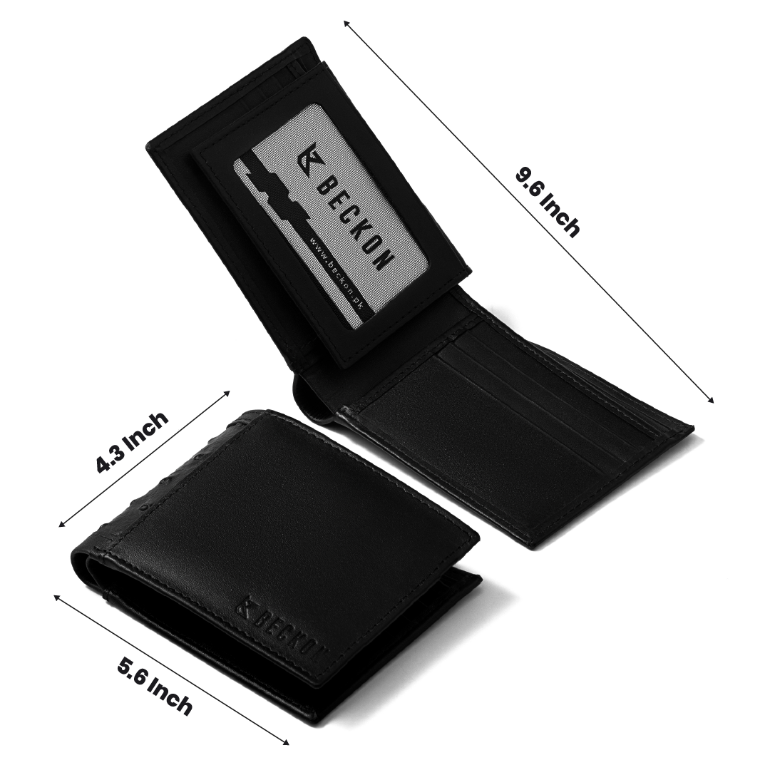 Gentry Black Leather Wallet