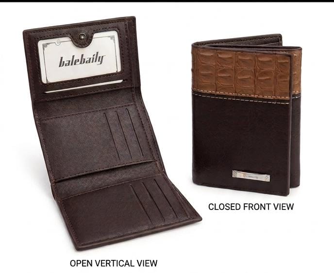 Hadi Collections Men's Trifold Leather Wallet