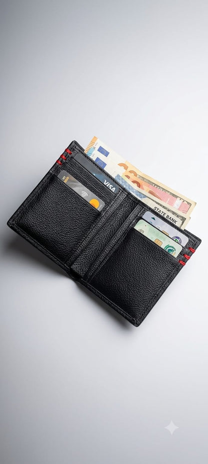 Leather Wallet latest "Red Stitch Edition"