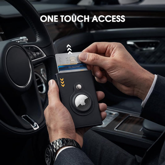 AirTag Wallet | Genuine Leather RFID Card Holder