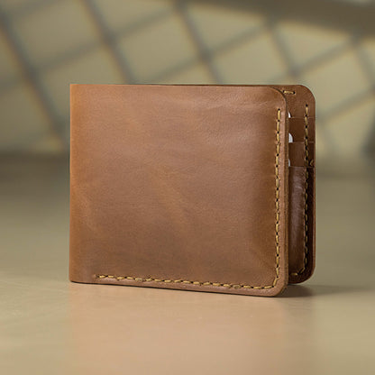 Artisan Genuine Handmade Leather Wallet | 6 Card Slots & Dual Cash Pockets
