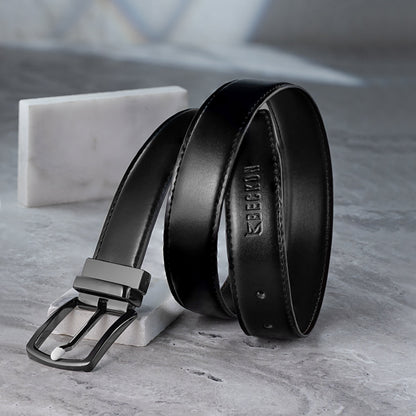 BECKON Axis Reversible Leather Belt for Men | Black & Dark Espresso