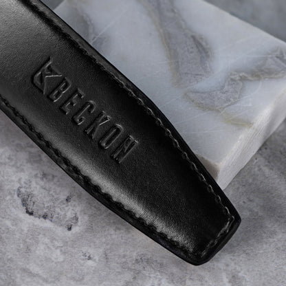 BECKON Axis Reversible Leather Belt for Men | Black & Dark Espresso