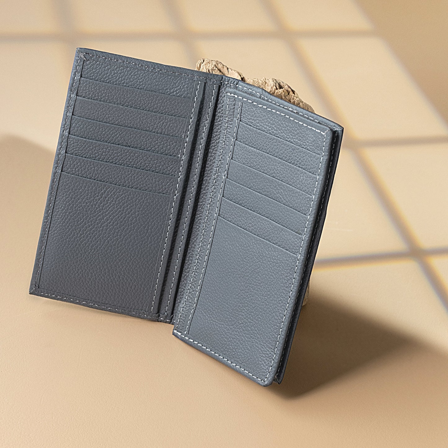 Drifter Multi Card Travel Wallet | Premium Pebbled Long Wallet For Men