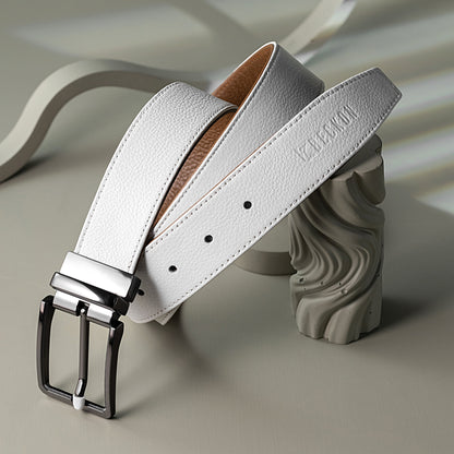 BECKON Fusion Reversible Leather Belt for Men | 2 Colors in 1 Design