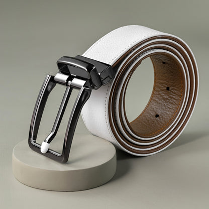 BECKON Fusion Reversible Leather Belt for Men | 2 Colors in 1 Design