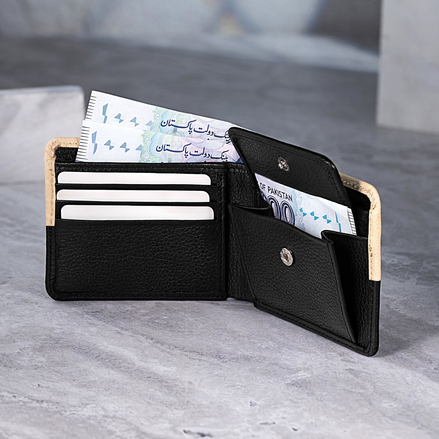 Beckon Horizon Bifold Wallet For Men | Coin Pocket, Cash & Card Slots