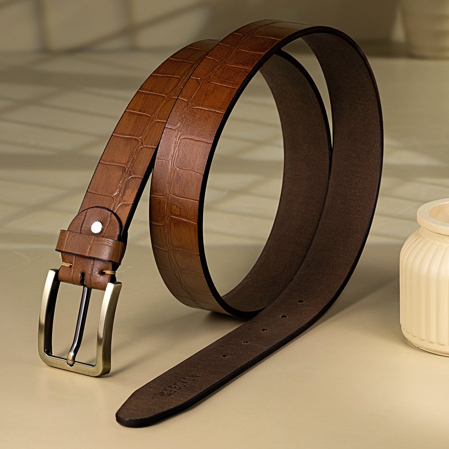 BECKON Legacy Croco Leather Belt | Stylish & Versatile