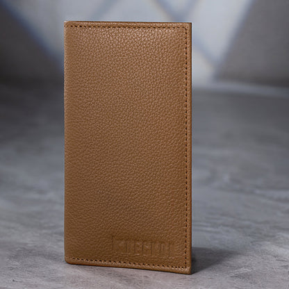 Legacy Brown Leather Long Wallet for Men | Slim Bifold Card & Cash Organizer