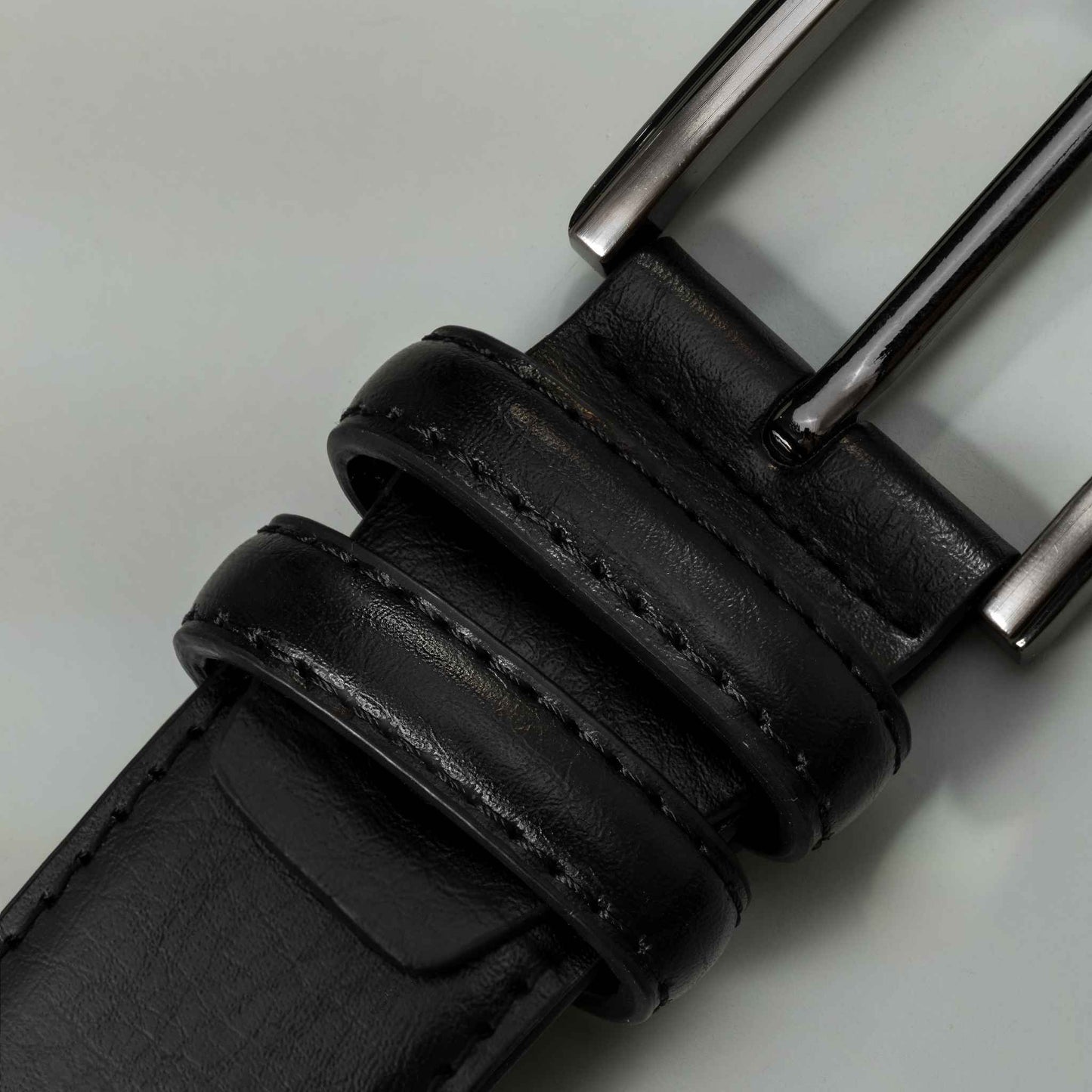 Stratos - Premium Black Men's Leather Belt