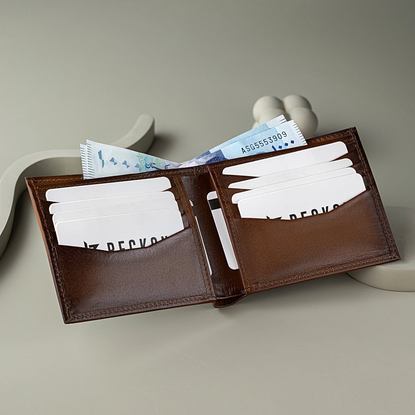 Titan Premium Leather Bifold Wallet for Men | Multiple Card Slots & Cash Compartments